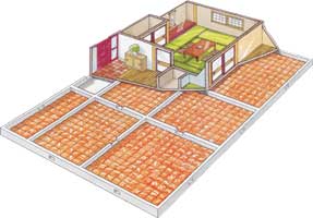 炭素系微粒灰敷きつめイメージ